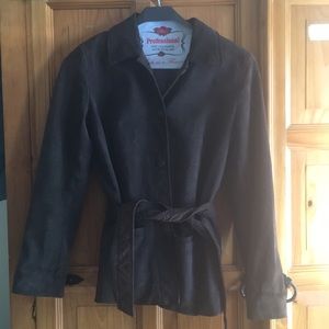 Ann Taylor Petites XS suede belted jacket